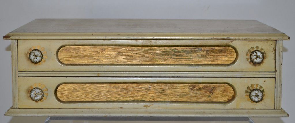 Early 20th C 2 Drawer Spool Cabinet (1 of 4)