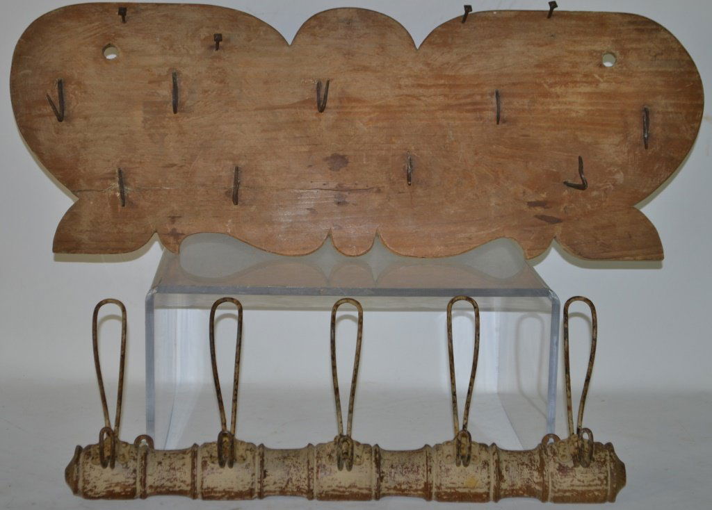 Two primitive wall hanging coat racks (1 of 1)