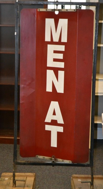 Early 20 C "Men At Work"  construction sign (1 of 1)