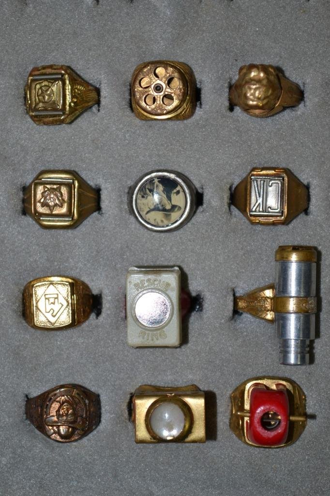 Collection Of Twelve Vintage Premium Rings (1 of 1)
