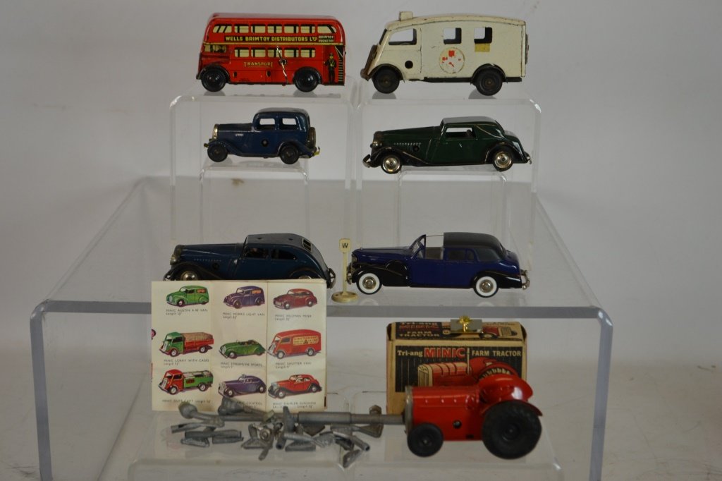 Collection of Early Tri-Ang Mini Toy Cars & Buses (1 of 2)