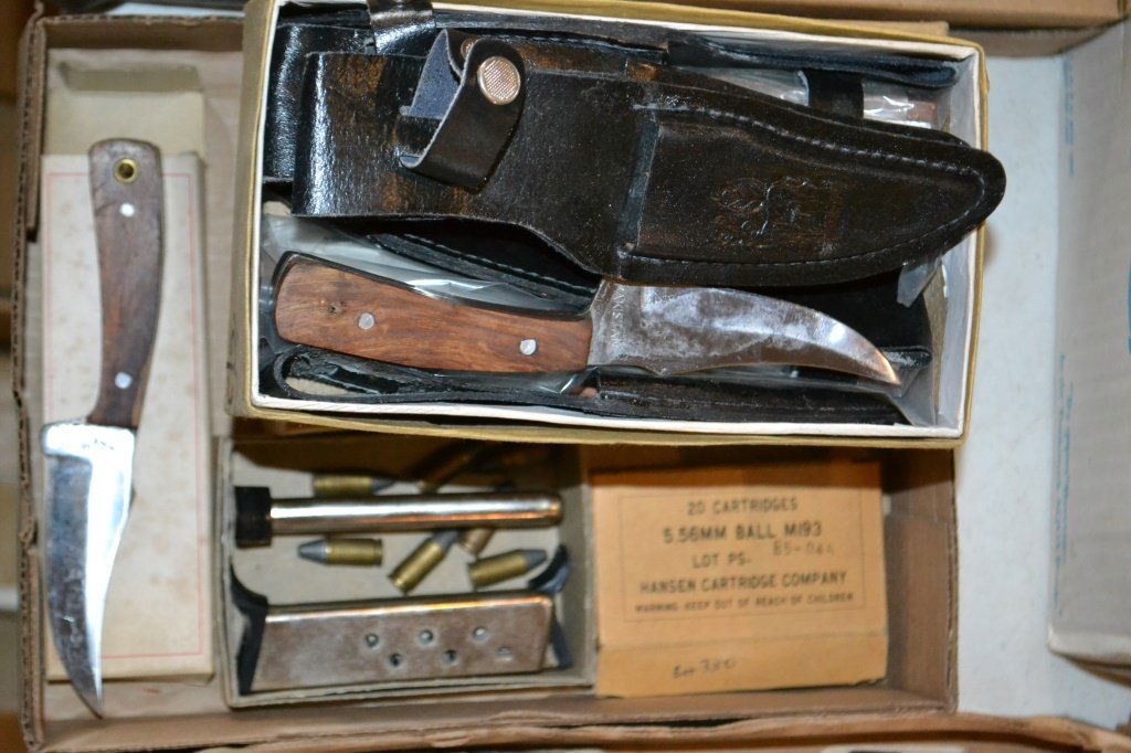 Approx. 18 Hunting Knives w, Ammo Cases & Bullets (1 of 1)