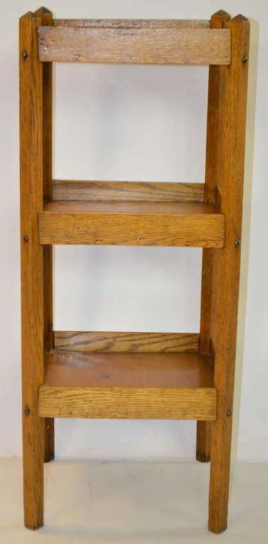 Oak Arts and Crafts 3 Tiered Stand (1 of 1)