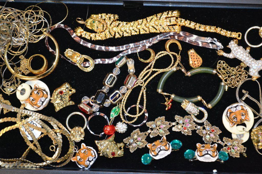 Grouping of Animal & Rhinestone Costume Jewelry (1 of 1)