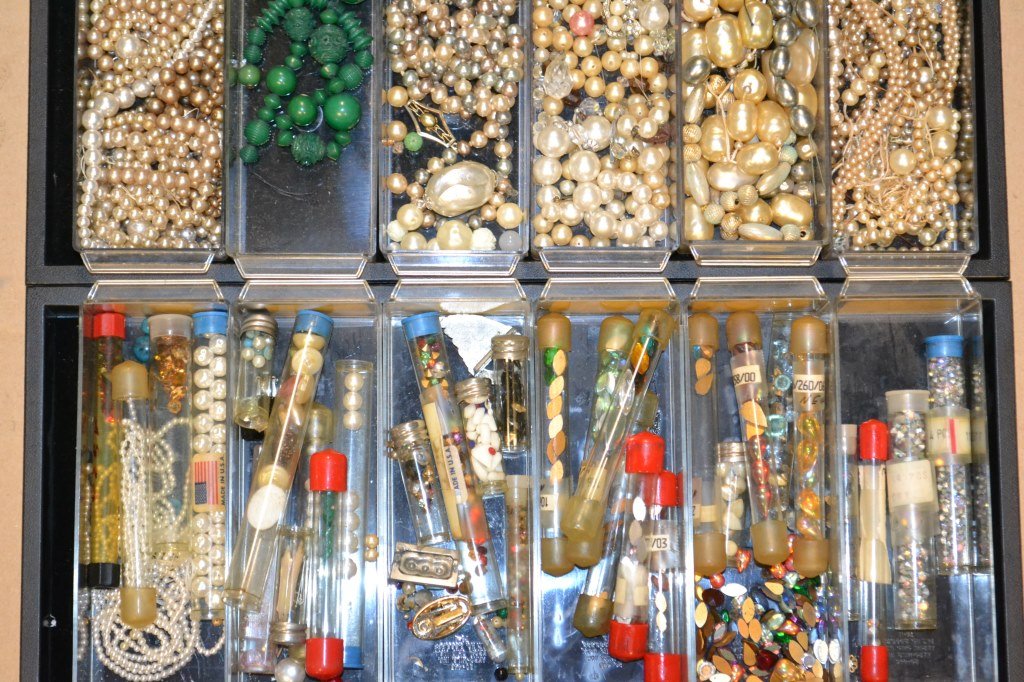 Two Trays Of Loose Stones, Beads, & Jewelry Repair (1 of 1)
