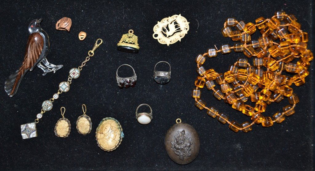 Sterling Silver, Lucite, & Gutta Percha Lot (1 of 1)