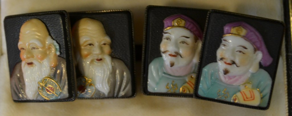 Two Pair Of Sterling Silver Japanese Cufflinks (1 of 1)