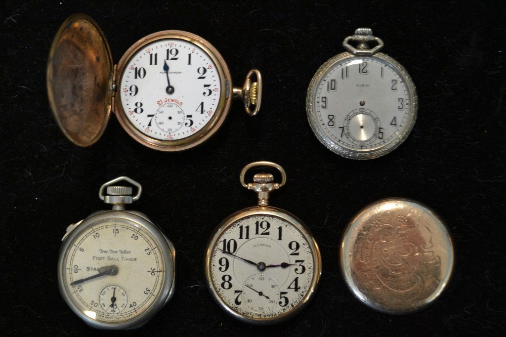 4 Men's Open Face Pocket Watches (1 of 1)