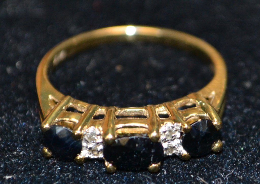 10k Gold Sapphire 3 Piece Set (1 of 2)