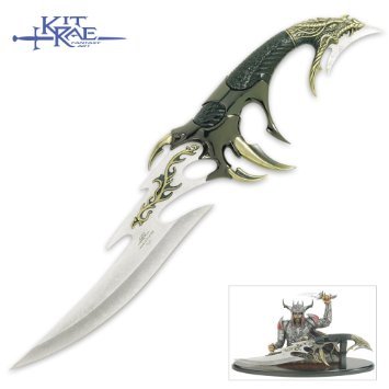 United Cutlery Kit Rae Archeros Blade and Art: United Cutlery Kit Rae Archeros Blade and Art; 19 in overall; rare limited edition; stainless steel blade; include art poster and box in as-is condition