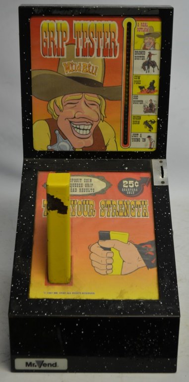 Grip Tester, Wild Bill (1997): Grip Tester, Wild Bill (1997) measures 18.50"h x 9"w x 11.50"d (sensor not working)