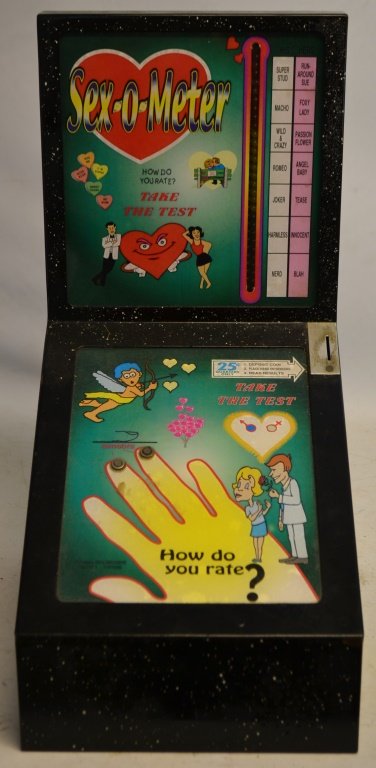 Sex -O- Meter, How Do You Rate?: Sex -O- Meter, How Do You Rate? measures 19"h x 9"w x 11.5"d (turns on, but doesn't load up)