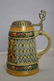 West German 1 Liter Beer Stein w/ Bavarian Coat - 2