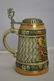 West German 1 Liter Beer Stein w/ Bavarian Coat - 3