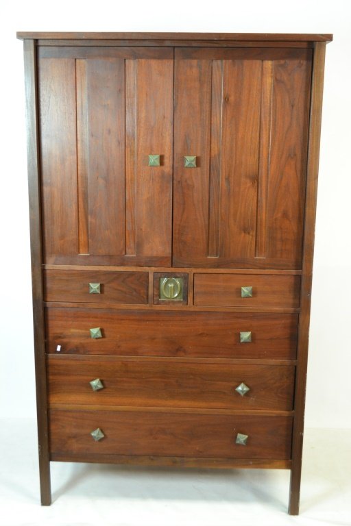 Contemporary Custom Built Stickley Style Cabinet: Contemporary Custom Built Stickley Style Cabinet 68"h x 40"w x 25.25"d