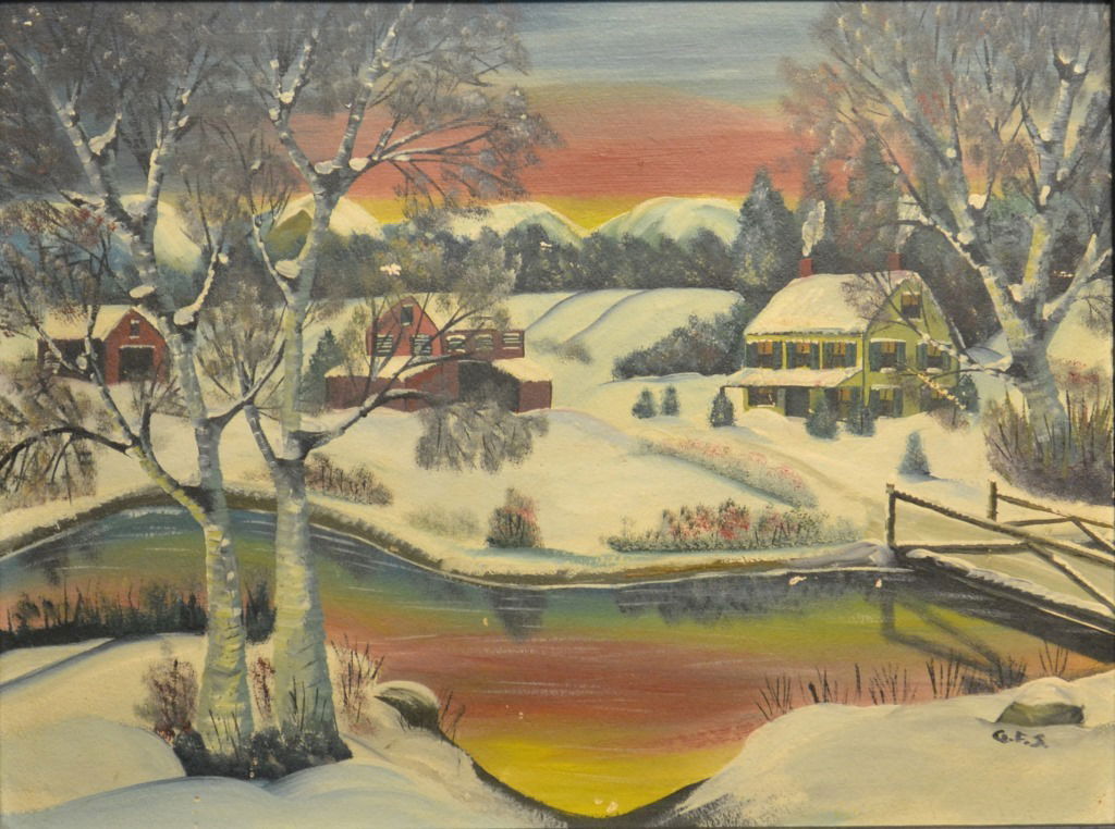 Guy F. Spangler, York, Pa. Oil on Board (1 of 2)