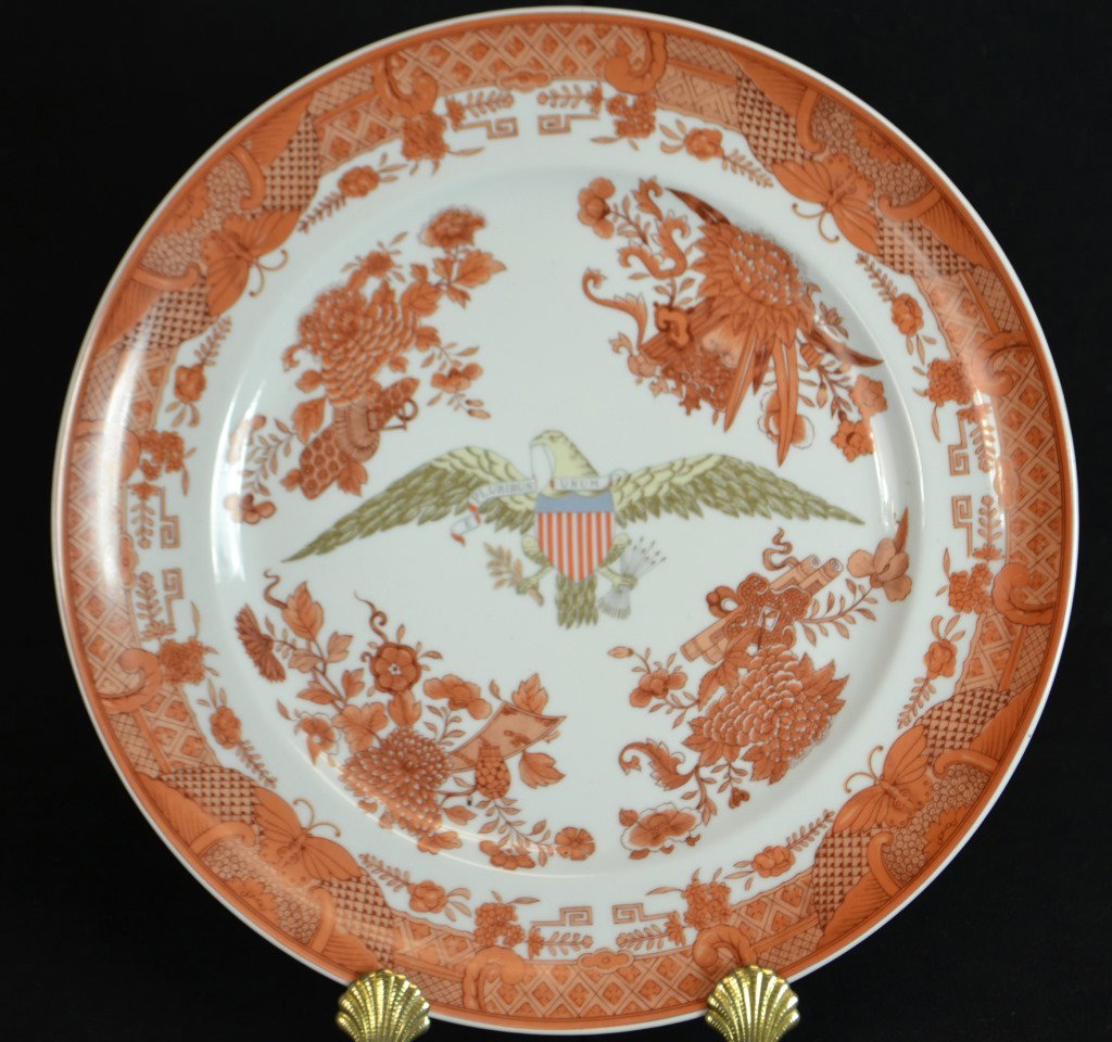 Mottahedeh Orange Fitzhugh 10" Plate: Mottahedeh Orange Fitzhugh 10" Plate