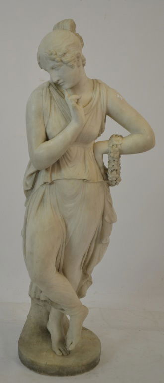 Late 19th c. Early 20th c. Marble Statue of Woman (1 of 5)