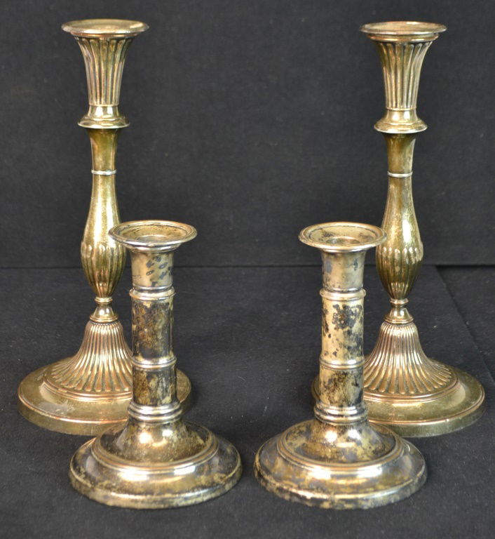 Two Pair of old Sheffield Candlesticks (1 of 3)