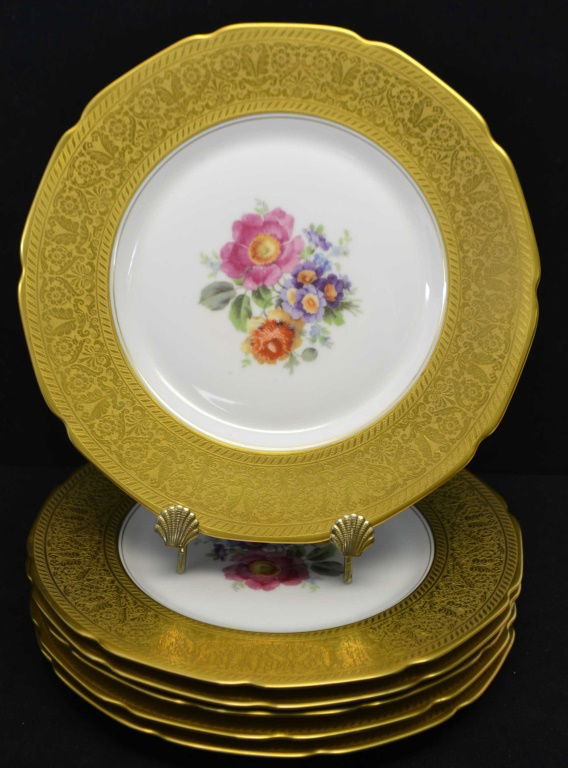 Set of Six Selb H & Co. Bavaria Dinner Plates (1 of 4)