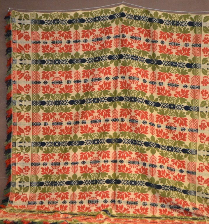 C.Fehr, Emaus, PA Jacquard Coverlet ,1844 (1 of 2)