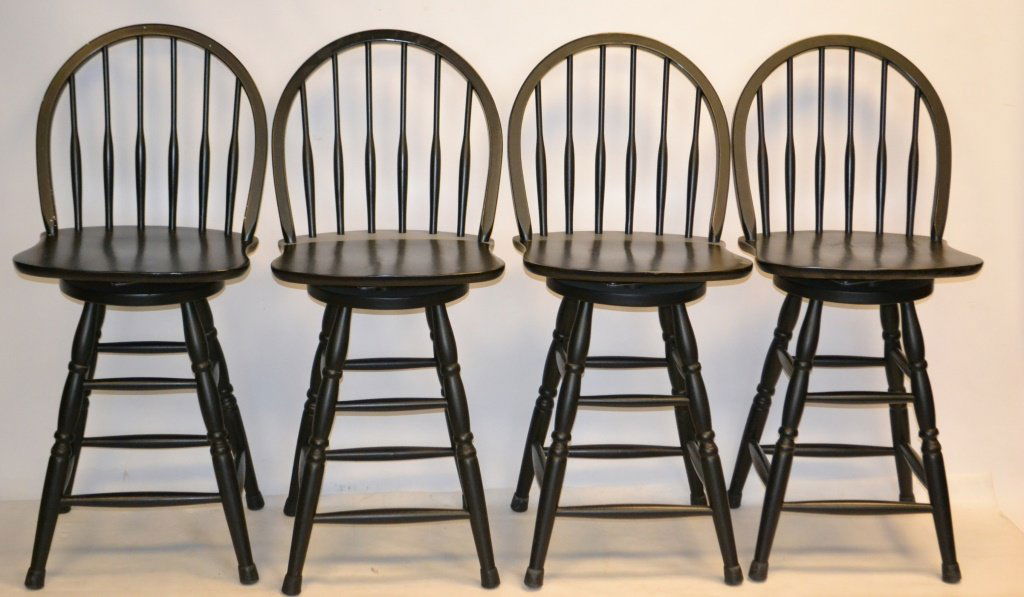 Four Windsor Style Swivel Stools (1 of 2)