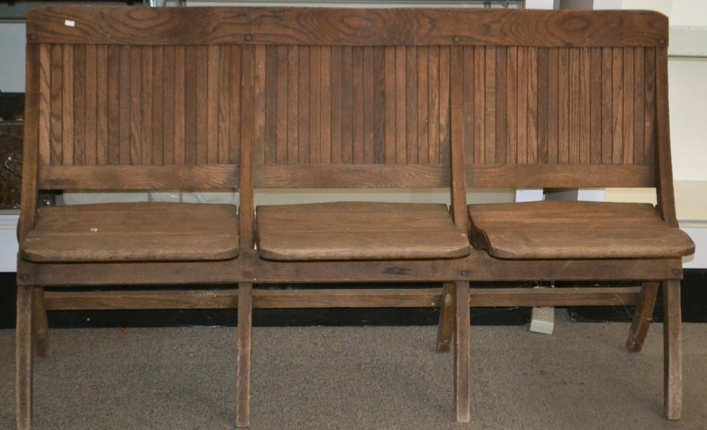 Folding Theatre Seating: Folding Theatre Seating measuring approx. 31"h x 55"w x 21"d