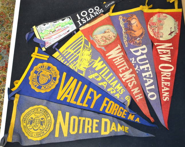 7 Felt Souvenir Pennants