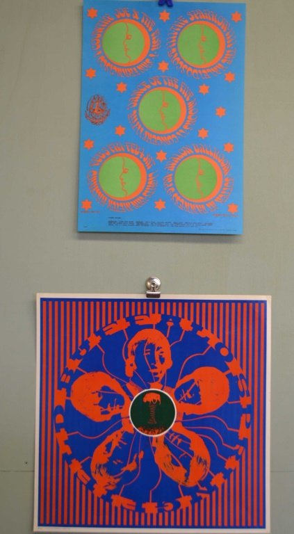 Two 1960's Rock N Roll Posters: Two Rock N Roll Posters; 1967 Country Joe and the Fish and the Sparrow, 1st printing at the Avalon Ballroom 14" x 20"; 1967 Buffalo Spring Field 20" x 20"