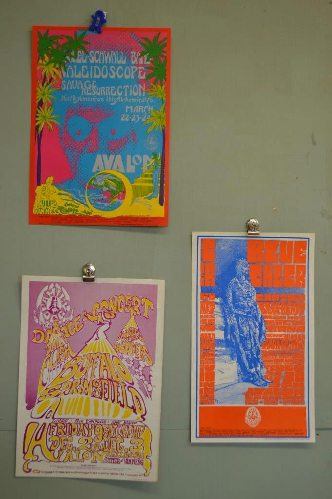 Three Avalon Ballroom 1960's Rock N Roll Posters: 1968 Kaleidoscope 1st printing 14" x 20"; Buffalo Springfield Dance Concert Poster 14 1/4" x 20"; 1967 1st printing Blue Cheer & Captain Beef Heart and his Magic Band
