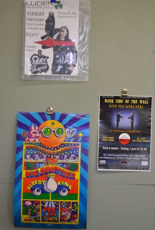 Three Rock N Roll Posters: German Ozzy Ozbourne & Friends Poster 11.75 x 16.5, Second poster possibly Russian Pink Floyd Dark Side of the Wall Wish You Were Here11.75" x 16.5"; 1968 Big Brother and Albert King (worn) 16" x 26.5