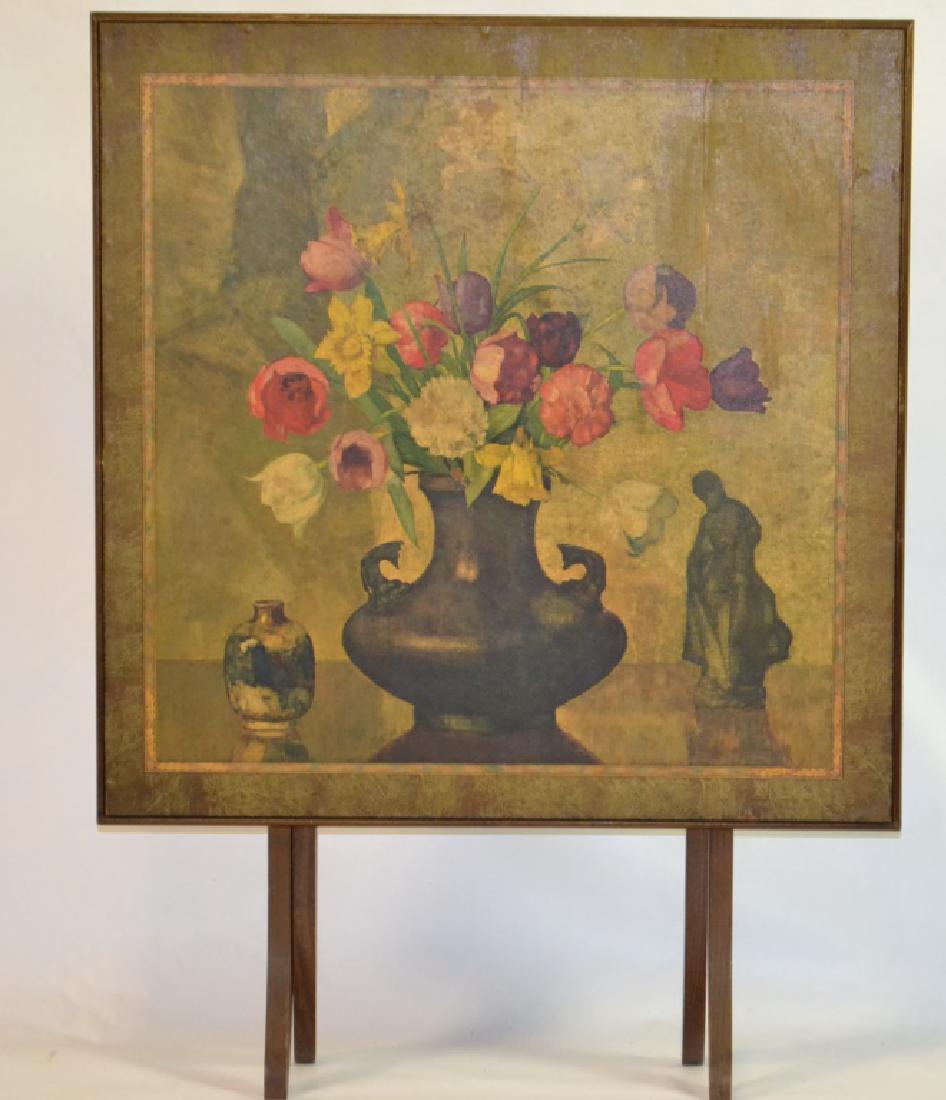 Hand Painted Folding Table: Hand Painted Folding Table measuring approx. 36"h x 27"w x 4"d (folded)