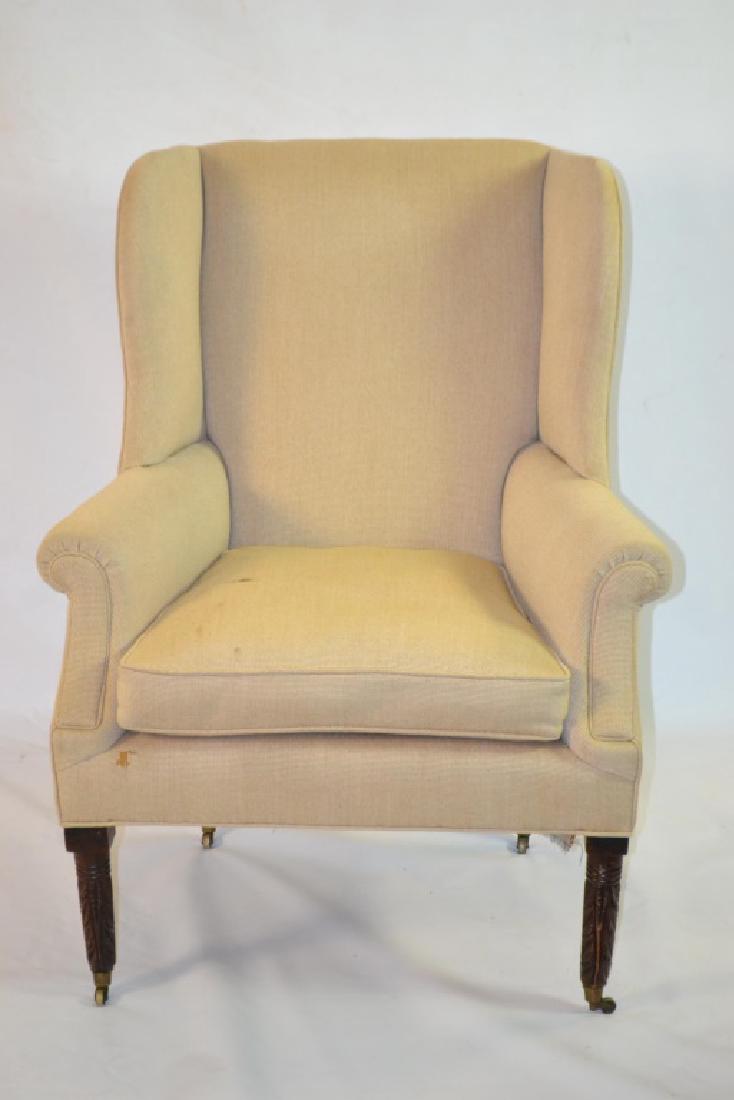 19th C Sheraton Wing Back Chair (1 of 1)