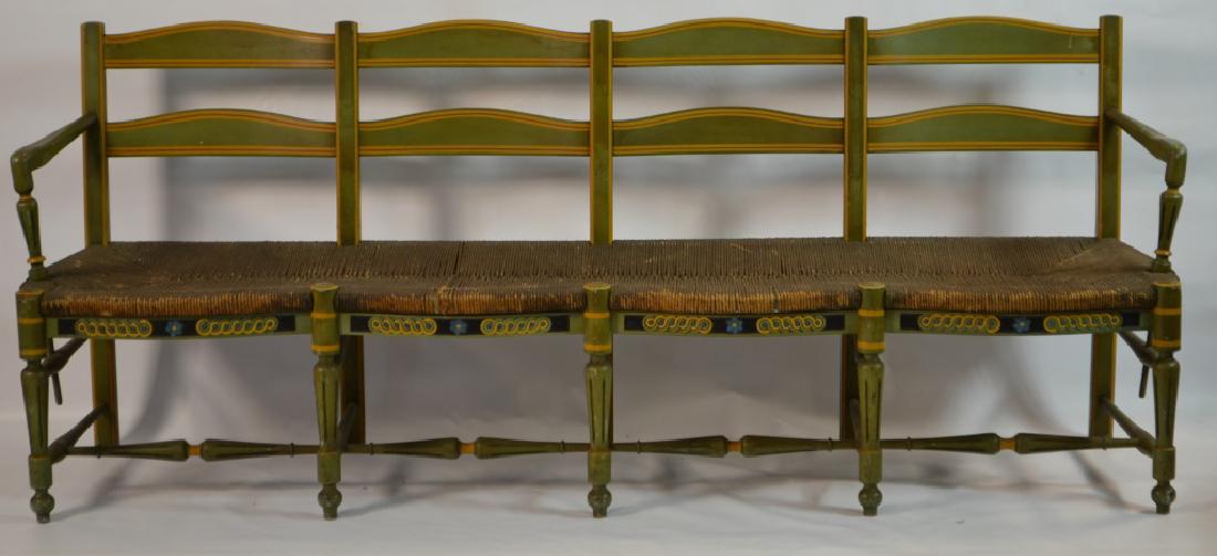 19th C French Green Painted Bench (1 of 3)