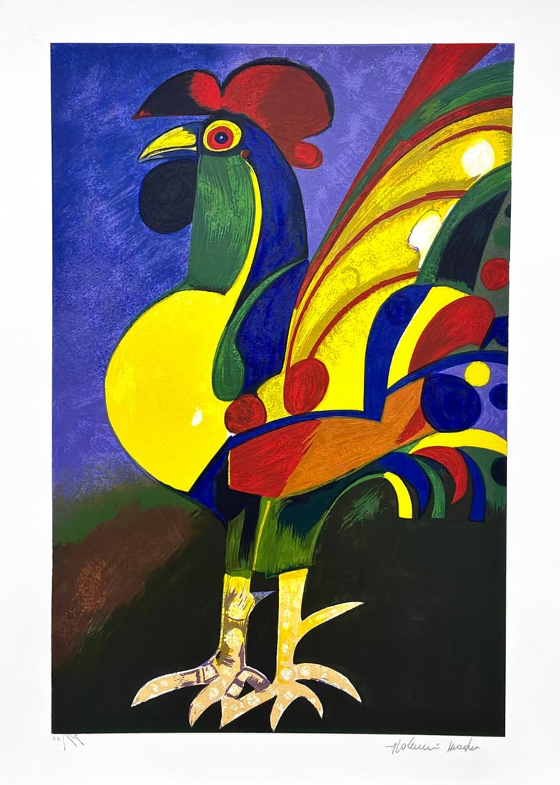 Aldemir Martins - Yellow Breasted Rooster - Posthumous Limited Edition Serigraph (1 of 3)