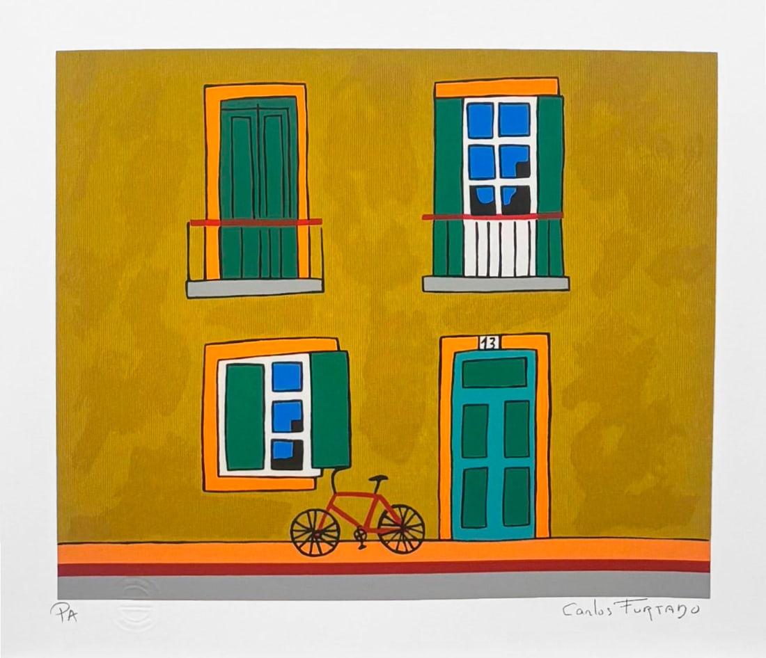 Carlos Furtado - Fachada Ocre - Hand Signed Limited Edition Serigraph (1 of 3)