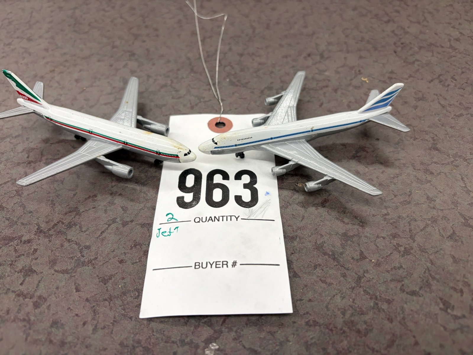 Two Die-Cast Model Airplanes with Livery (1 of 1)