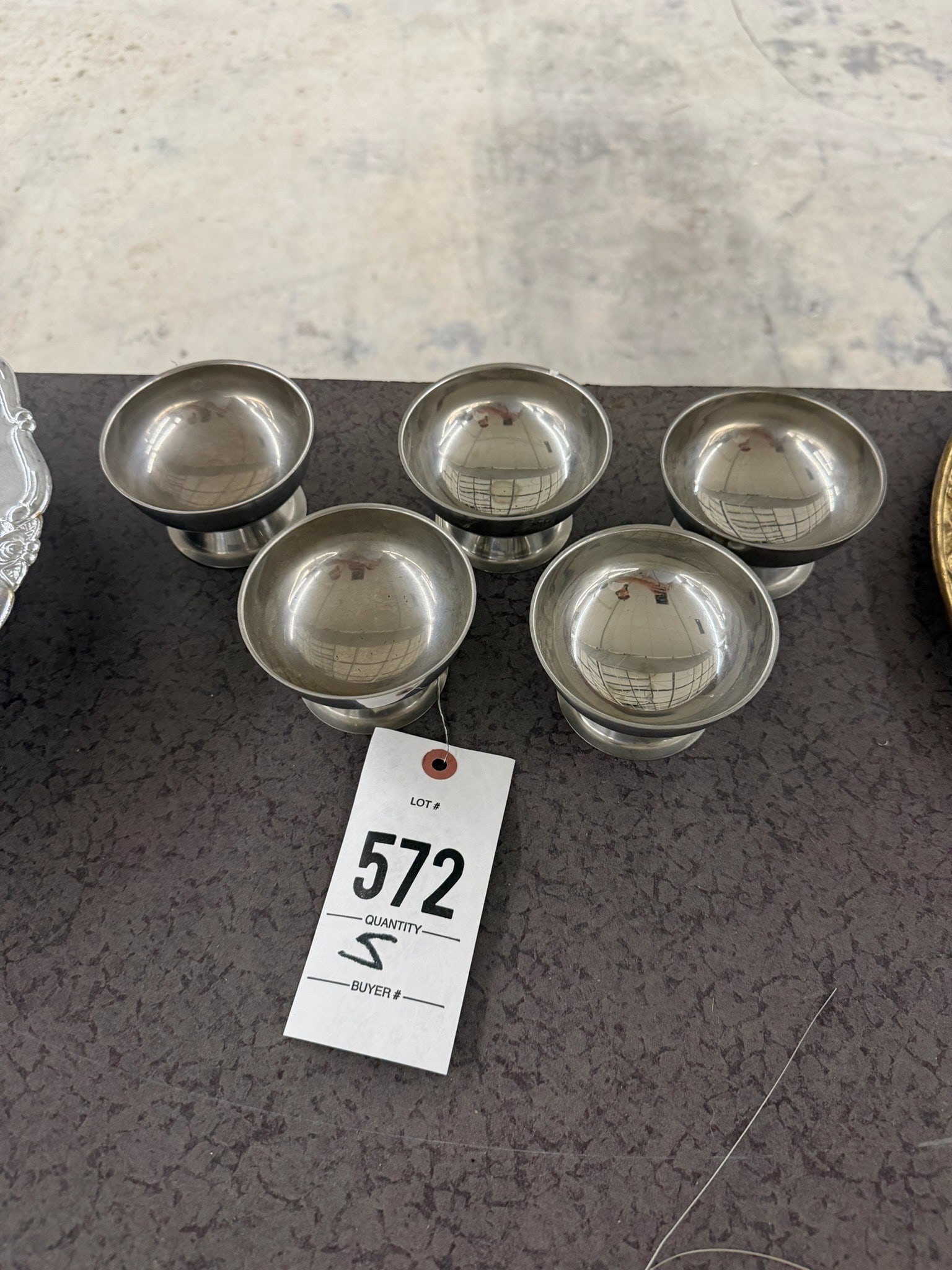 Five Stainless Steel Serving Cups (1 of 1)