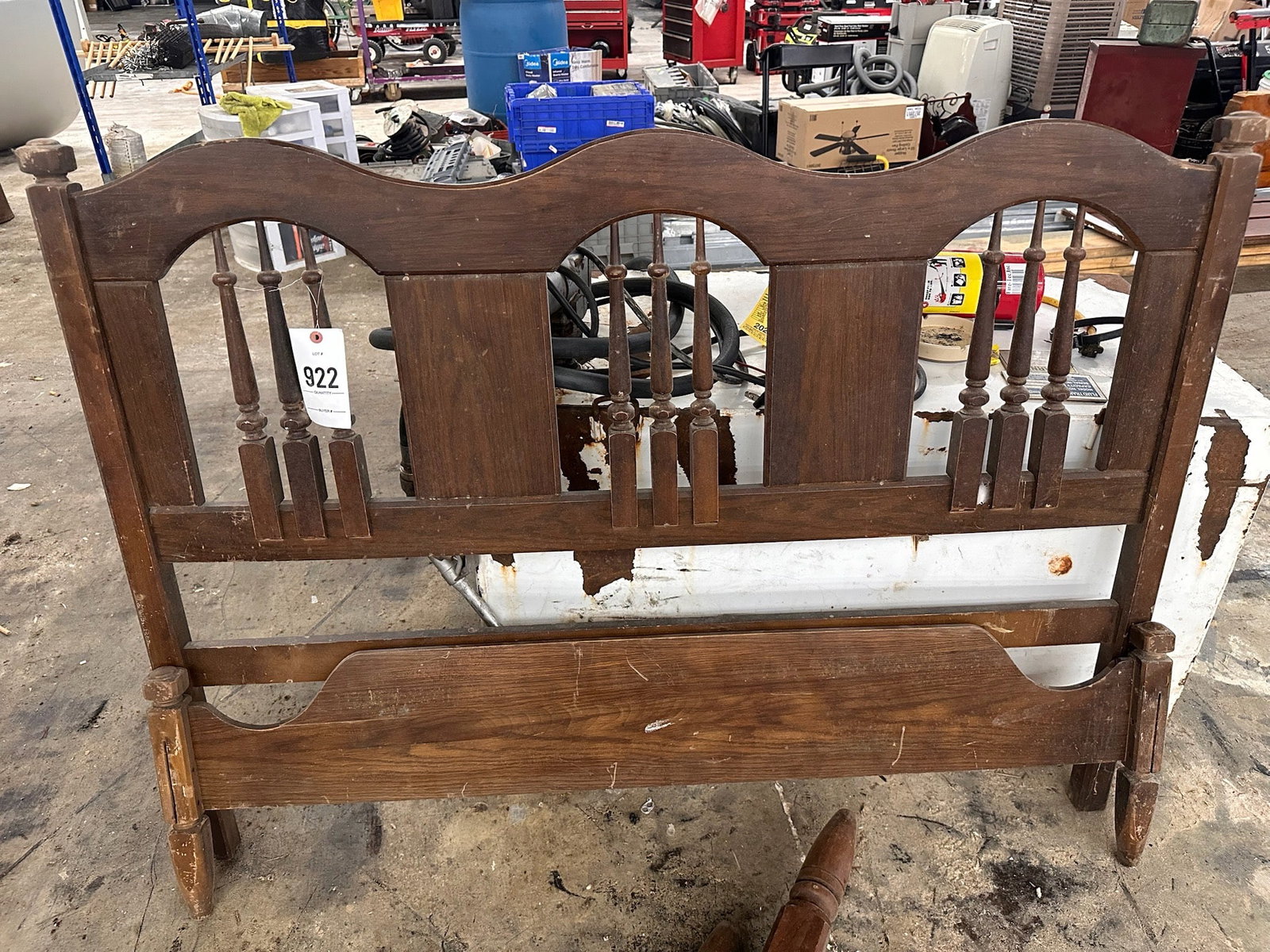 Wooden Spindle Headboard and Footboard Set (1 of 1)