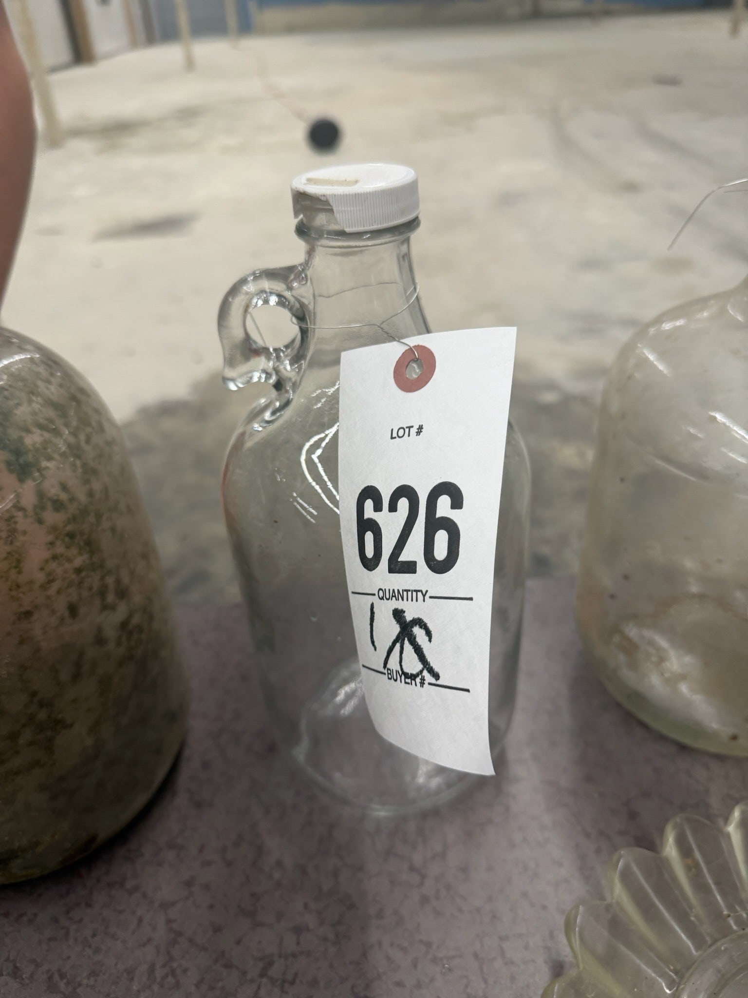 Three Vintage Glass Bottles, Two with Handles (1 of 3)