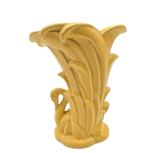 Vintage McCoy Pottery Swan Sunny Yellow Vase (1 of 6)