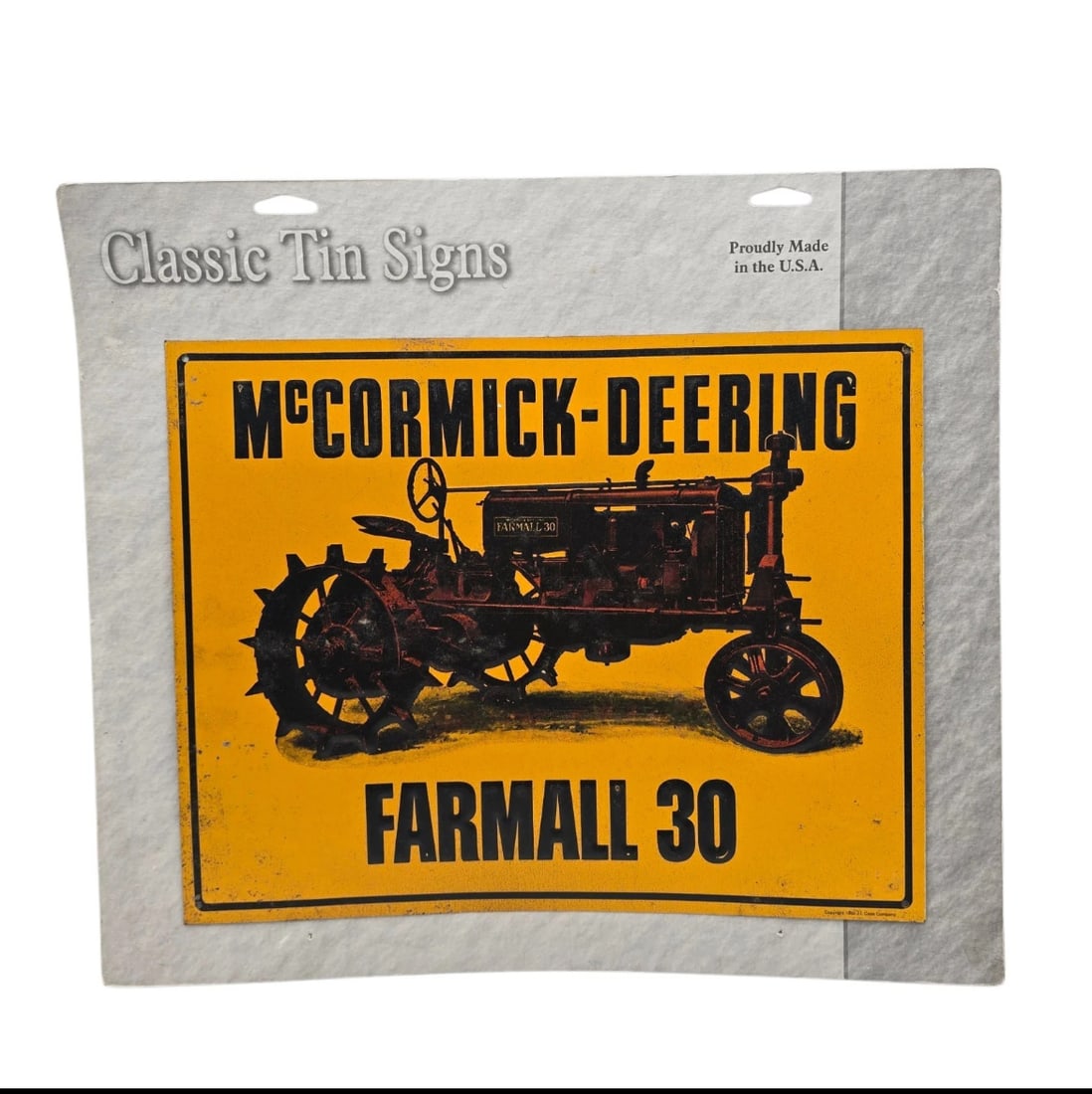 NOS Mccormick Deering Farmall 30 Tractor Tin Embossed Metal Sign Vintage Style (1 of 4)