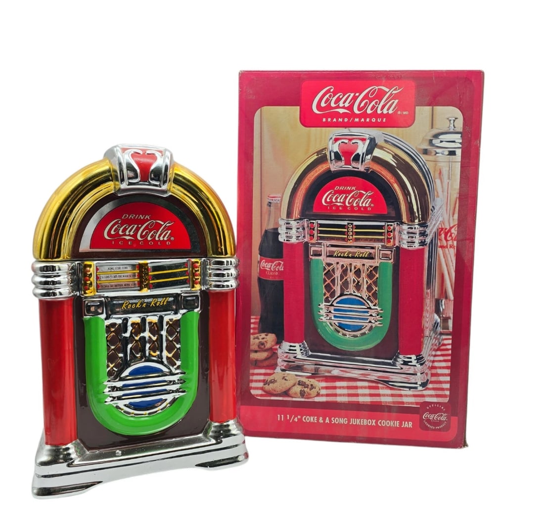 Coca-Cola 11 1/4" Cookie Jar Coke & a Song Cookie Jar Jukebox (1 of 9)