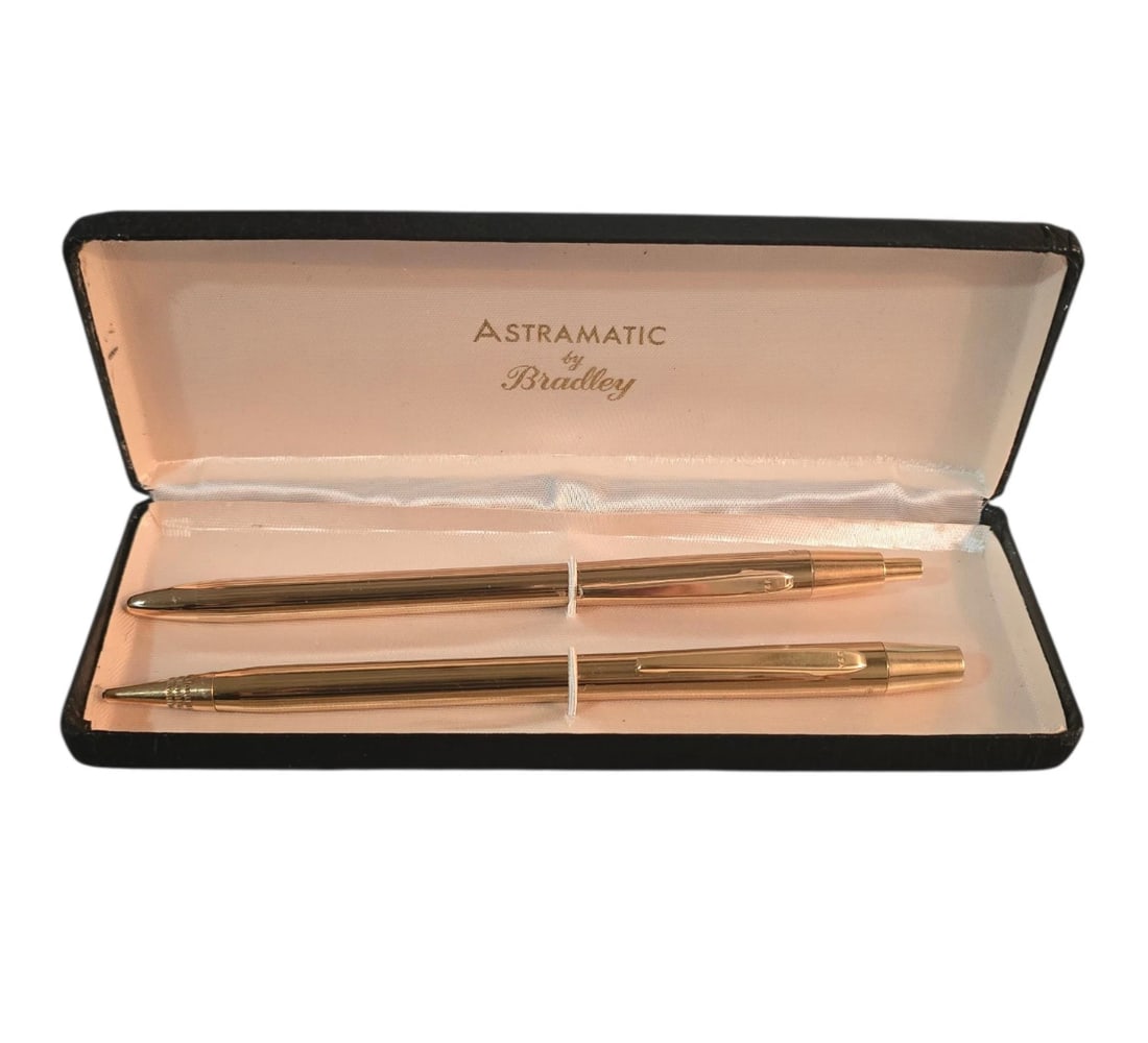 Astramatic by Bradley Gold-Tone Pen & Pencil Set - Retro Executive Writing Set with Presentation Cas (1 of 4)