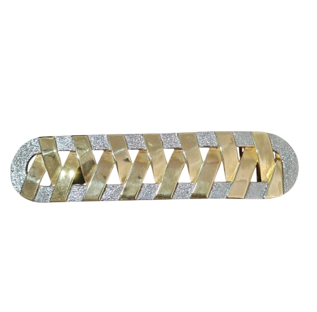 Vintage 80s Belt Buckle Gold Silver Tone 6.5” Long Art Deco Style Accessocraft: BrandAccessocraftDecade1980sColorGoldOriginal/ReproductionOriginalMaterialMetal