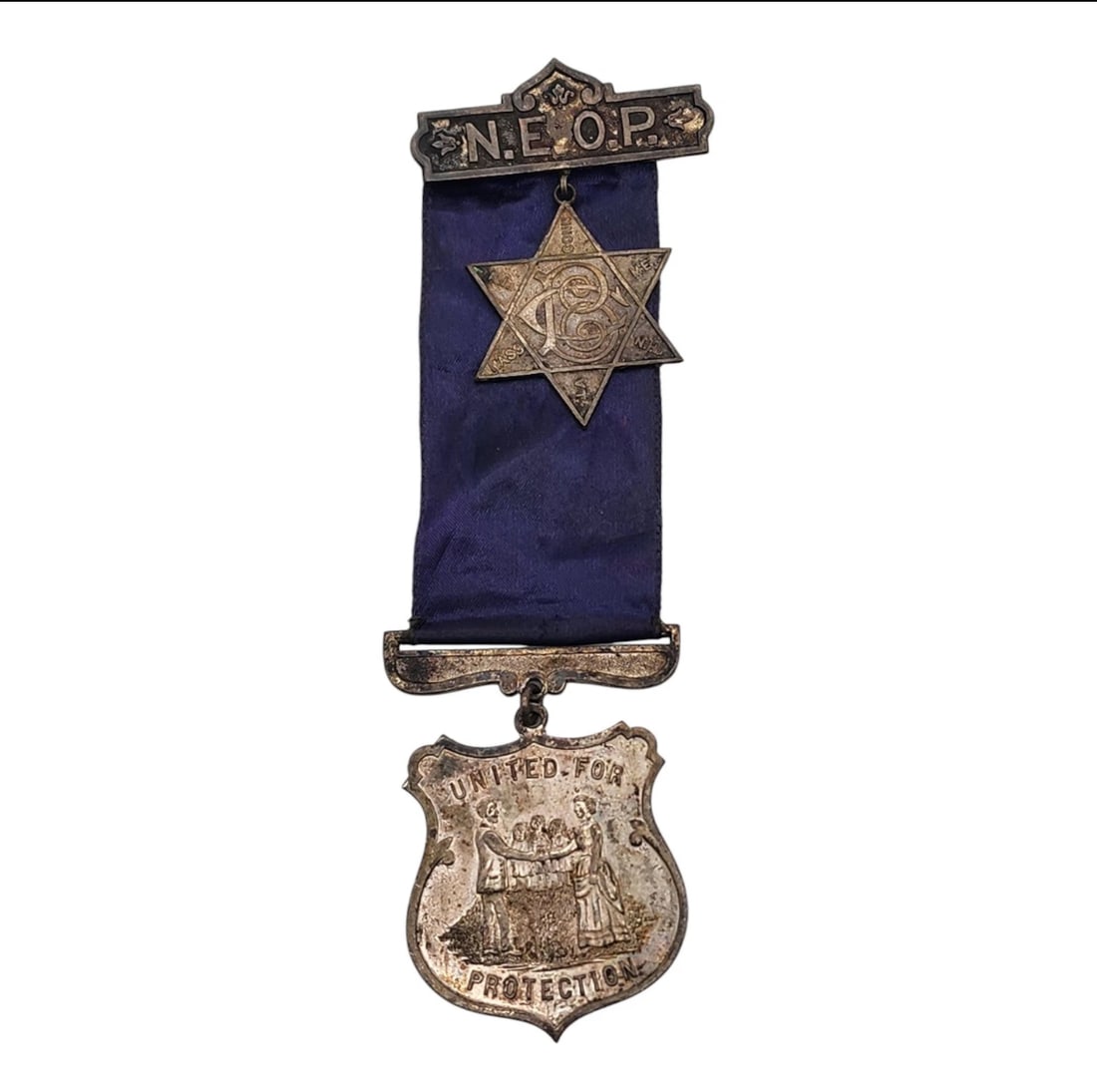 1887+ New England Order of Protection NEOP Pin Badge Medal Woodmen of the World (1 of 6)