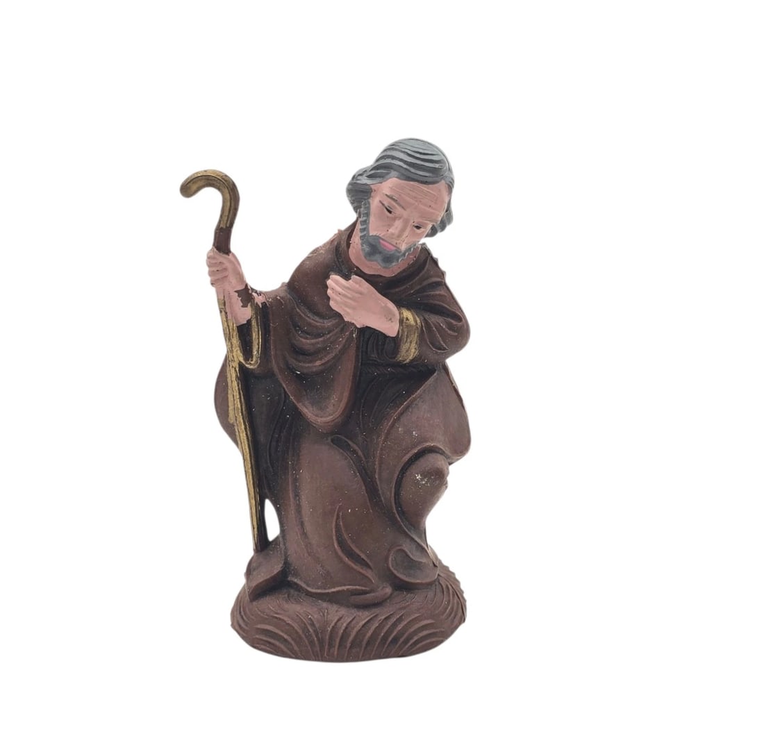 Vintage FONTANINI Joseph Nativity Plastic Figurine Made in Italy (1 of 5)