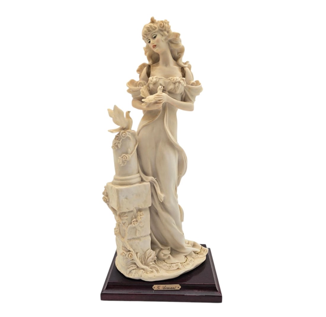 Florence Sculpture D’Arte Giuseppe Armani Lady With Doves 1987- 13 " (1 of 10)