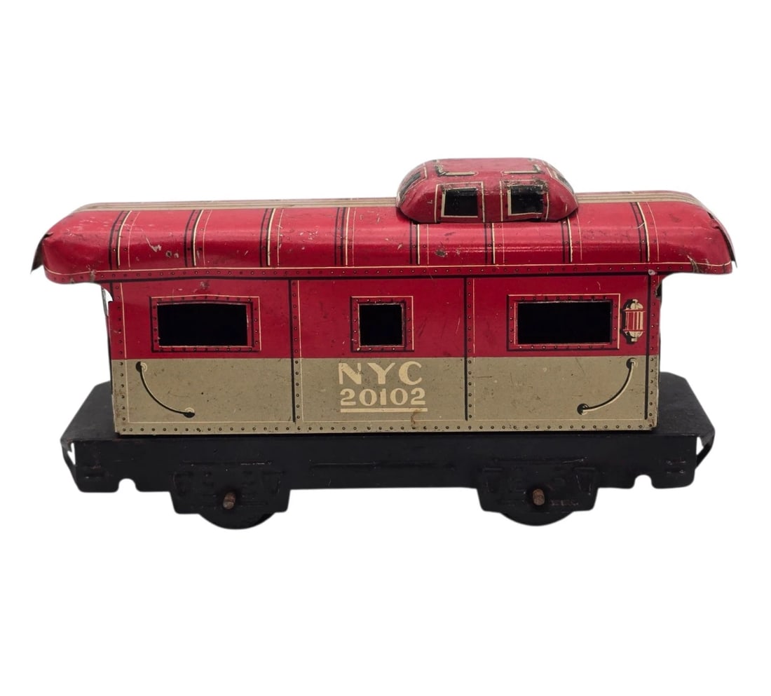 Marx Tin Caboose New York Central NYC 20102 Train Red O Gauge (1 of 7)