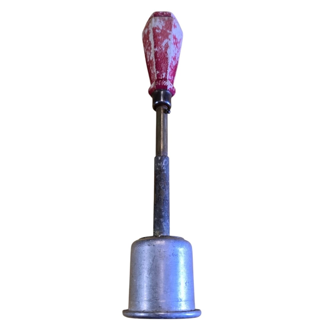 Vintage Hostess Meat Tenderizer Plunger Style Red Wood Handle Mfg By Dunk's 8" (1 of 5)